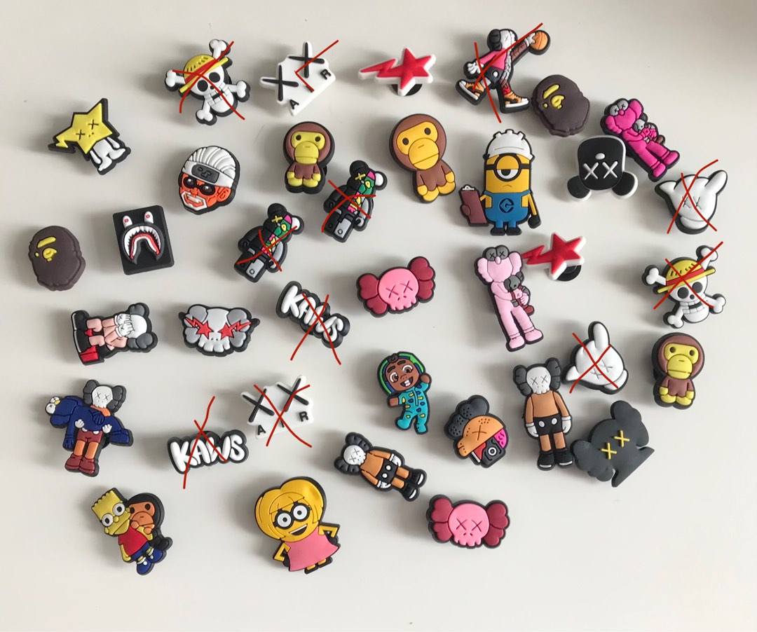 KAWS Crocs Jibbitz, Men's Fashion, Footwear, Shoe inserts & accessories