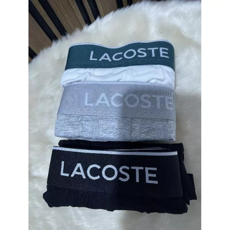 Lacoste Men's Casual Classic 3 Pack Cotton Stretch Trunks