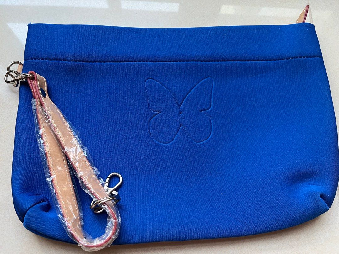 Next blue shop clutch bag