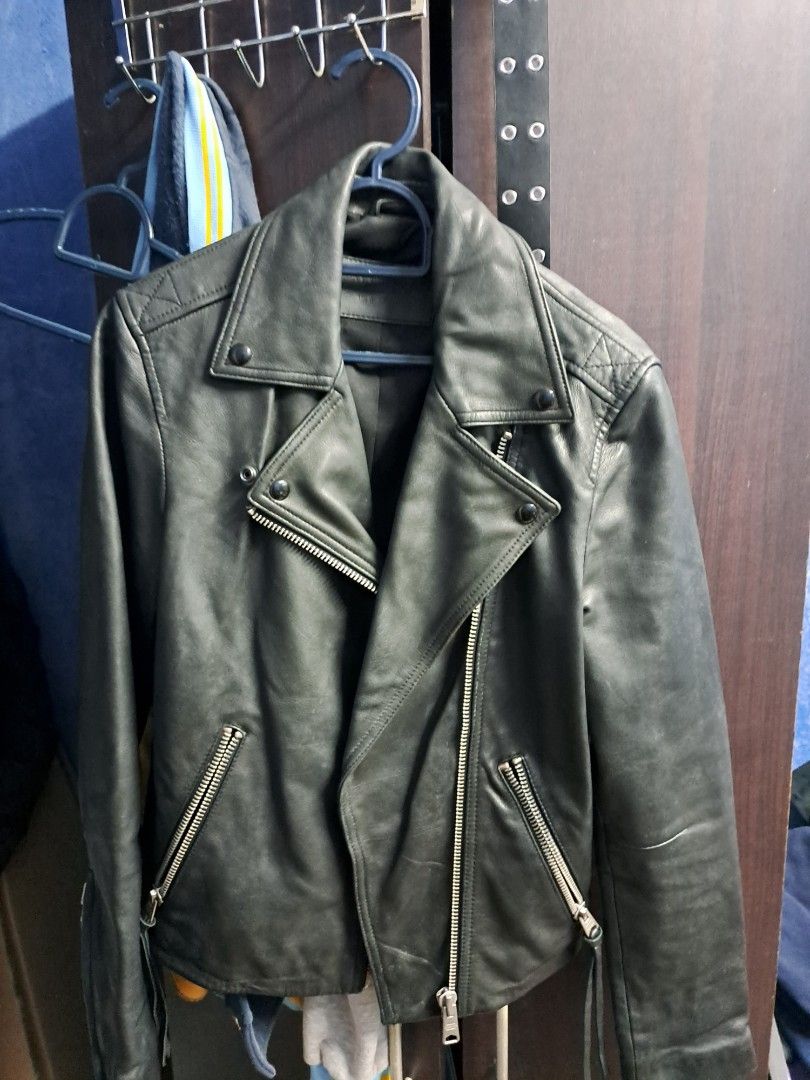 Dalby leather biker jacket online