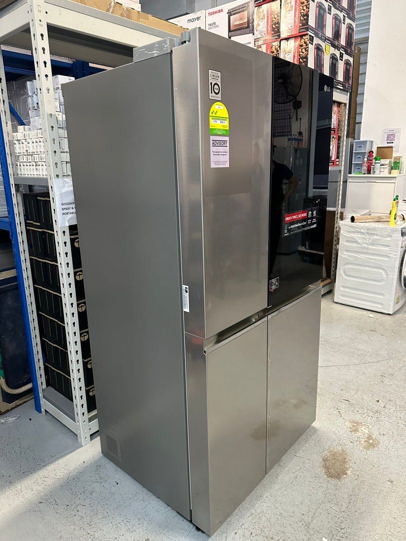 LG 647L MULTI DOOR SIDE BY SIDE FRIDGE WITH INSTAVIEW GS-Q6472NS, TV ...