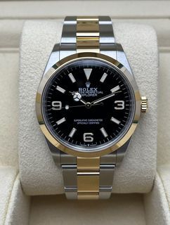 Like new 9/22 Rolex Explorer 124273 Half gold Two tone