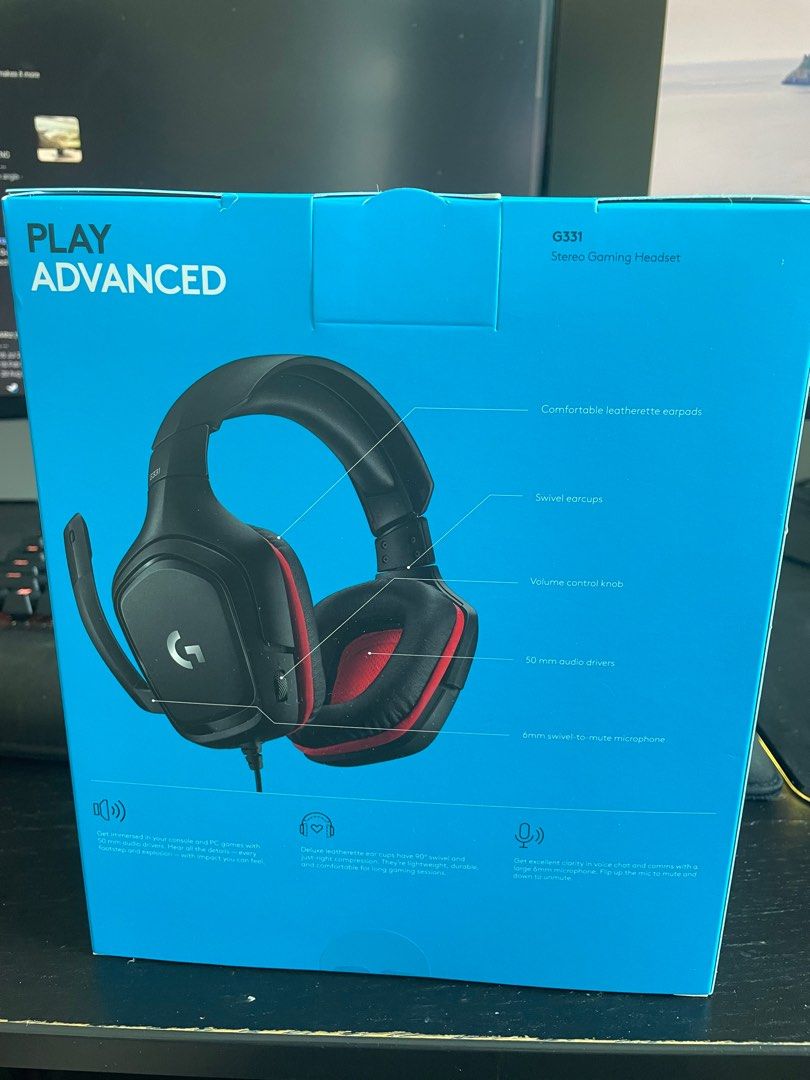 Logitech G331 Gaming Headset with Attached BOOM Mic, Audio