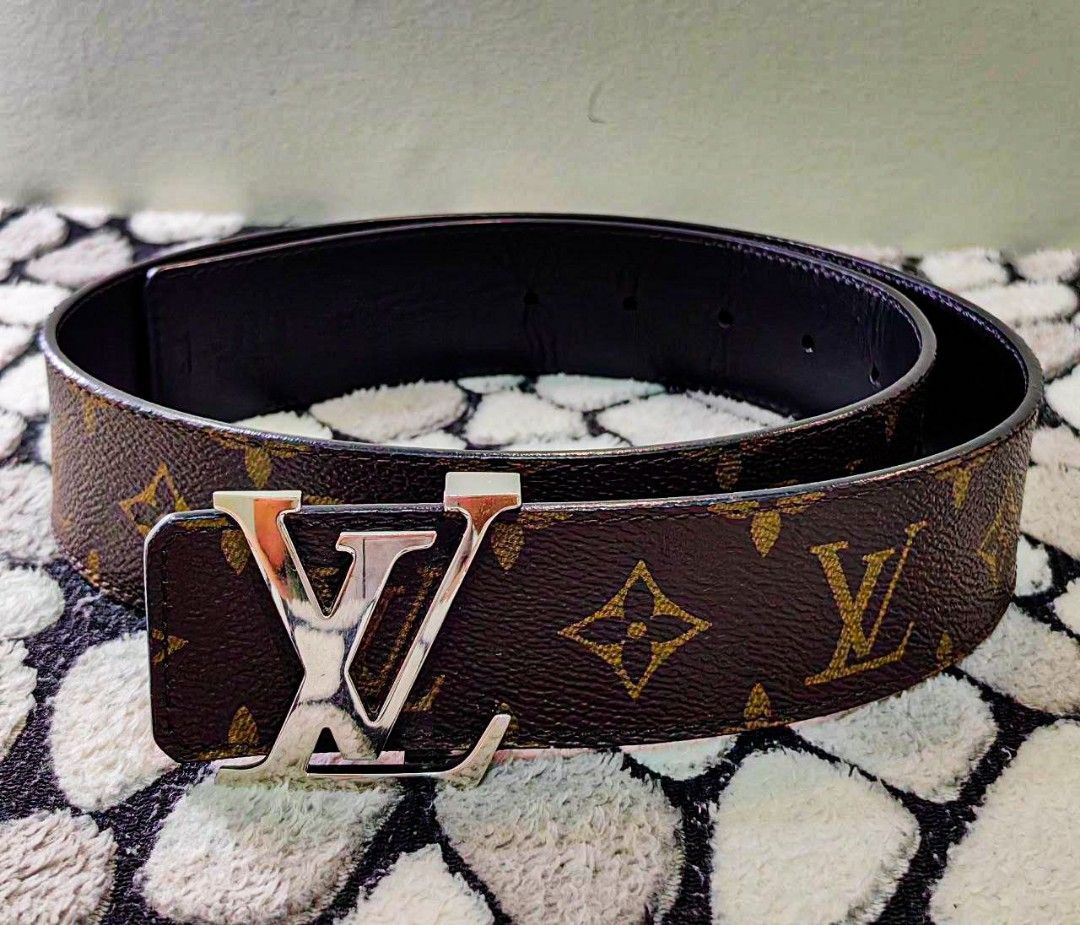 Louis Vuitton Belt Initiales Reversible Monogram Ghw (Black