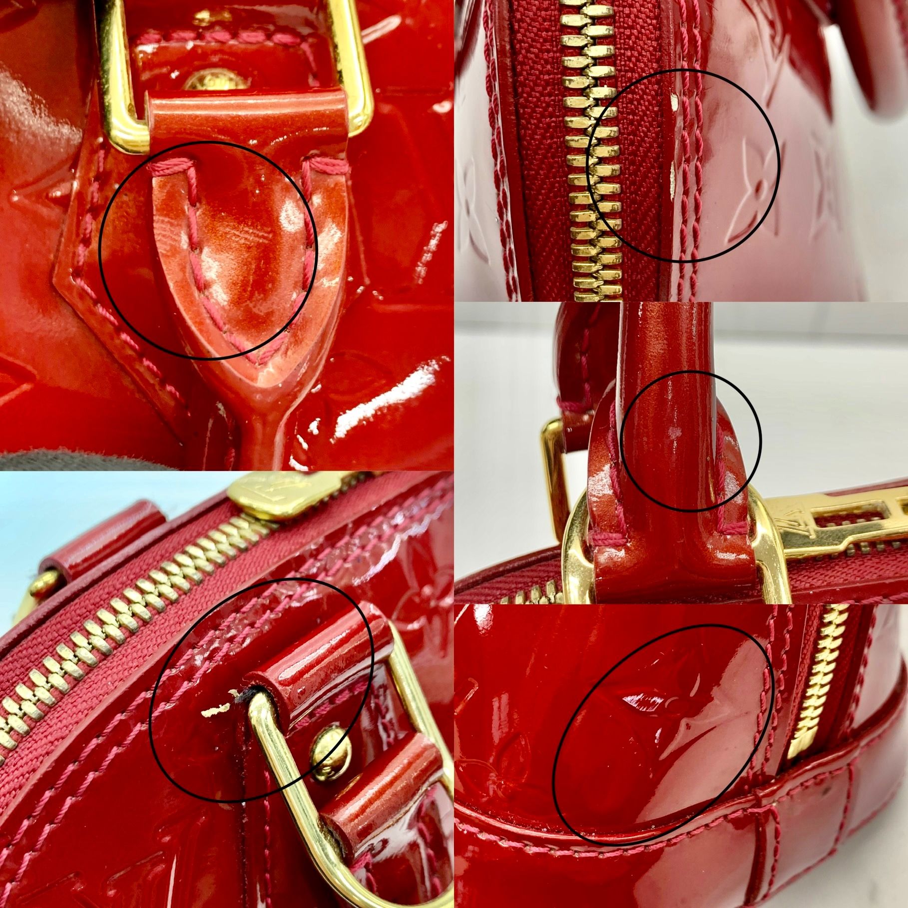 LOUIS VUITTON M91606 VERNIS RED ALMA BB POMDAMUL 2WAY SHOULDER BAG  237026488 KM, Luxury, Bags & Wallets on Carousell