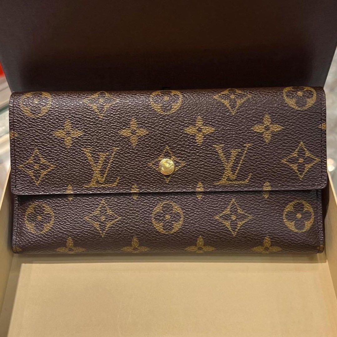 Louis Vuitton square double flap wallet, Luxury, Bags & Wallets on Carousell