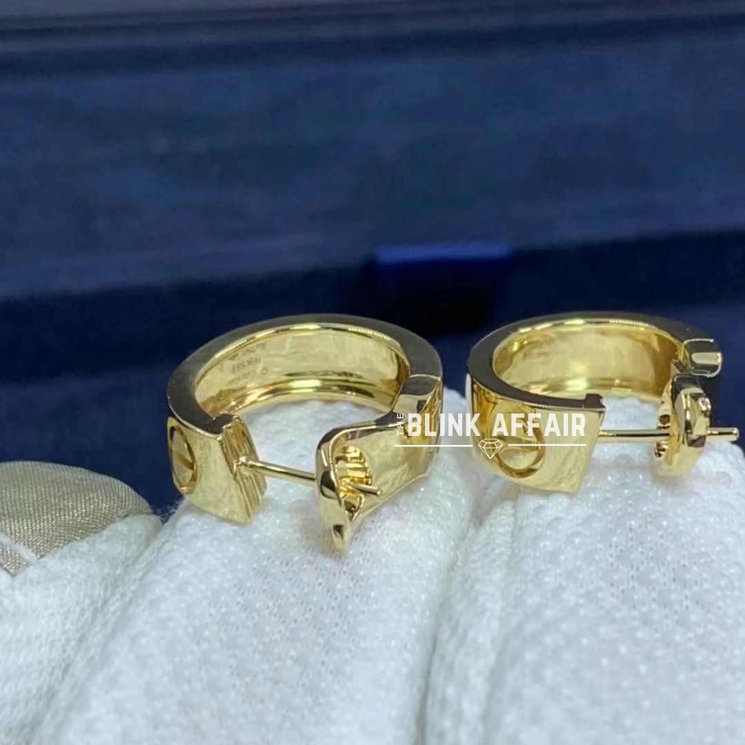 Cartier love earrings yellow gold cheap