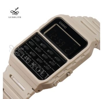 Luxolite Casio CA 53 White Data Bank Digital Quartz Resin Unisex