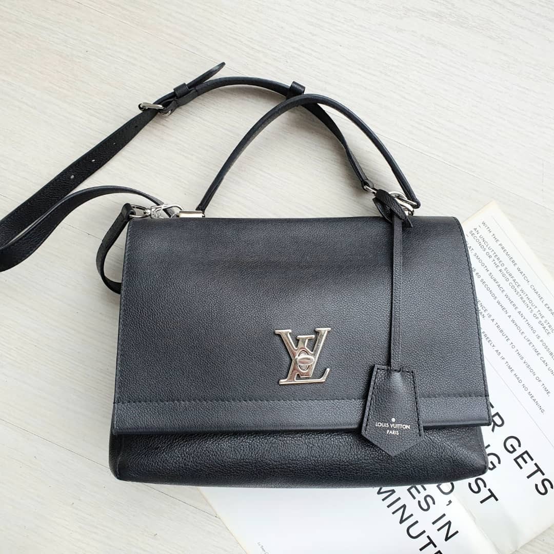 Louis Vuitton Lockme Ever MM (Greige), Luxury, Bags & Wallets on Carousell