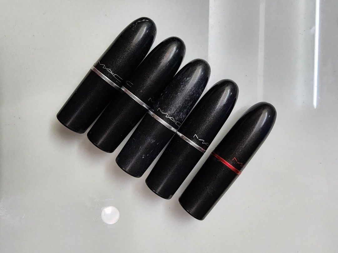 Mac Lipsticks Set of 5 (Category: Makeup) located in Pasig City. Submitted by clothesandthings_ (Listing ID 1251661180, Image 1). Description: set of 5 2500 at 500 each if one only @800 each.