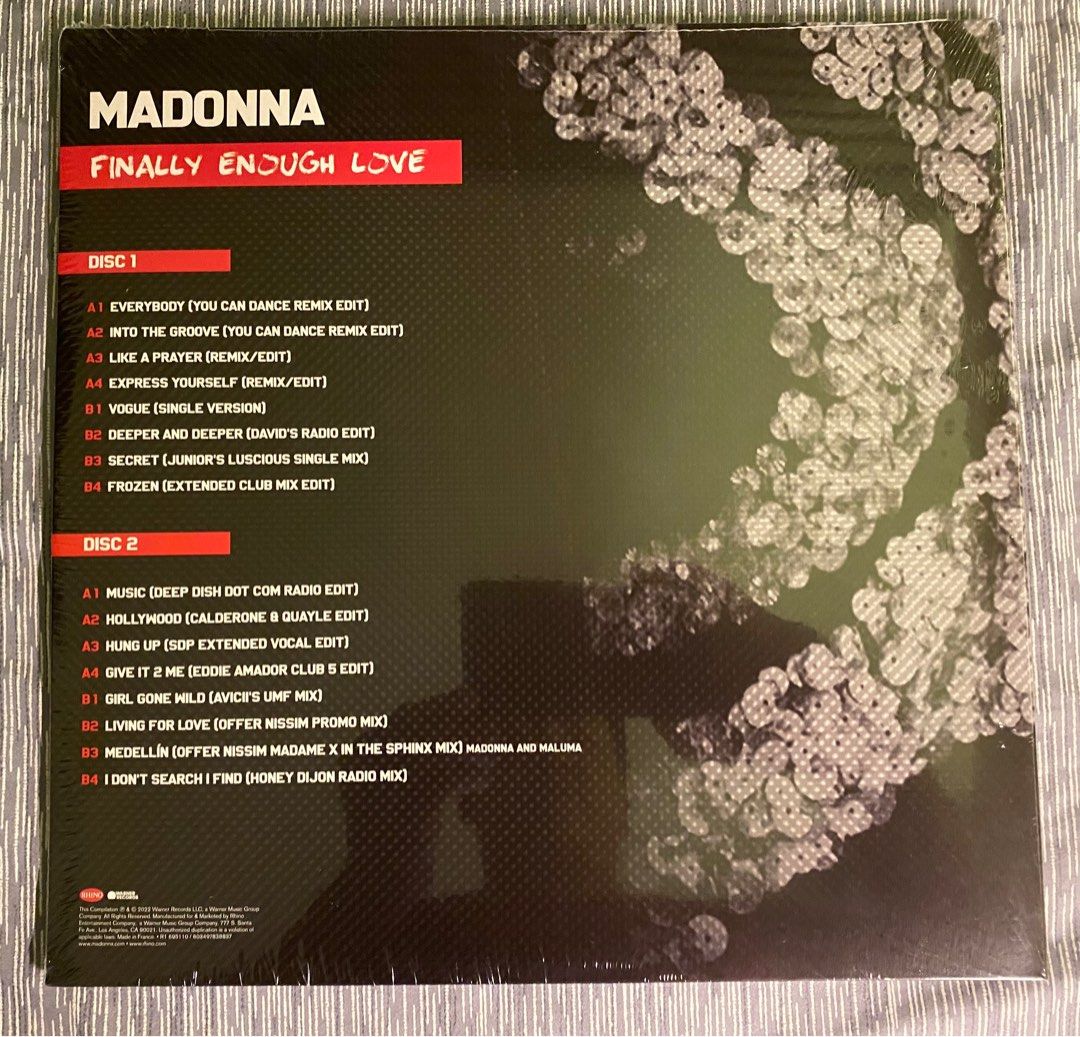 麥當娜Madonna - MADAMEX Clear / Rebel Heart Tour / Finally Enough