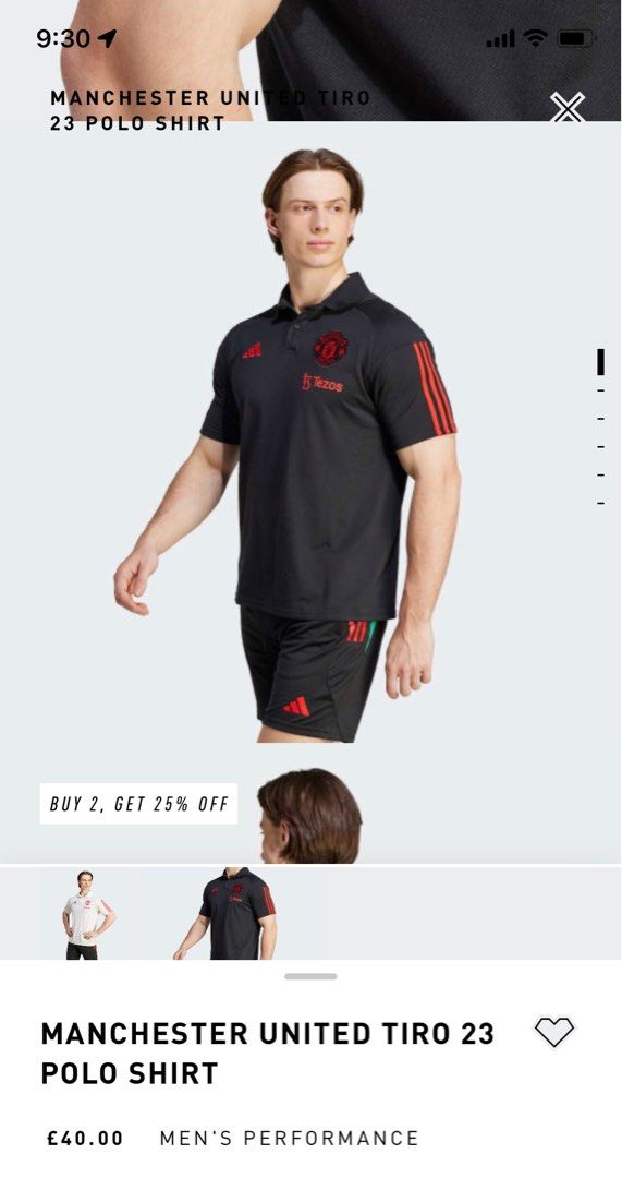 Manchester united black polo shirt shop
