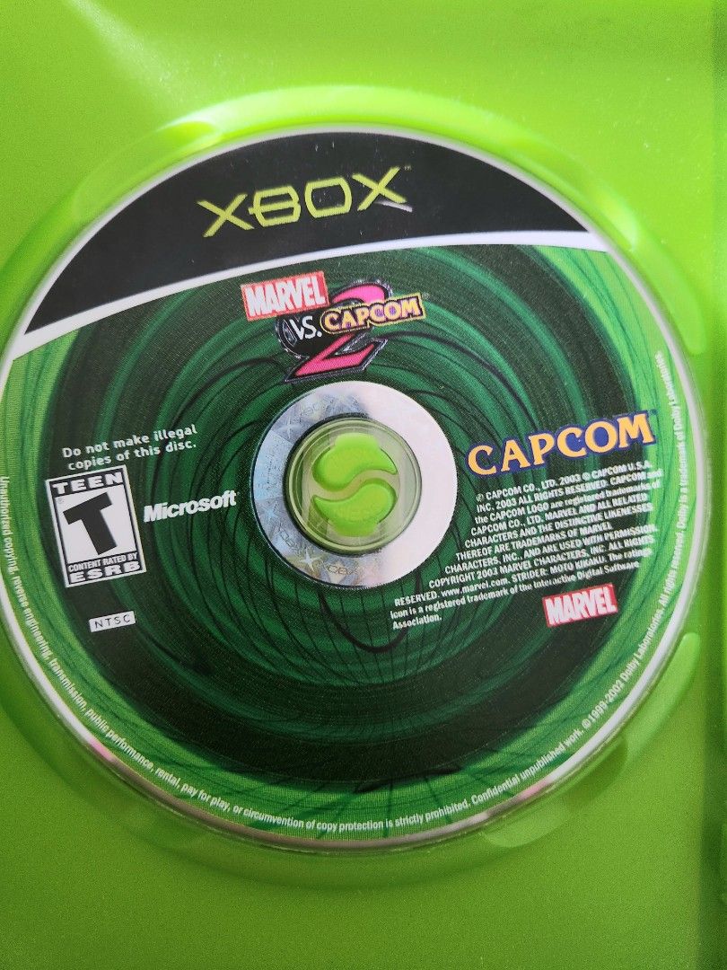 Marvel vs Capcom 2 for Xbox (Category: Xbox) located in Mandaluyong City. Submitted by chan.ningtatum (Listing ID 1251763735, Image 2). Description: For Sale! Marvel Vs. Capcom - 4.5k Good Working Condition. Checkouts via Shopee and Lazada Available Shipping: Lalamove, Grab, Toktok. Meet ups: Mandaluyong and San Juan City..