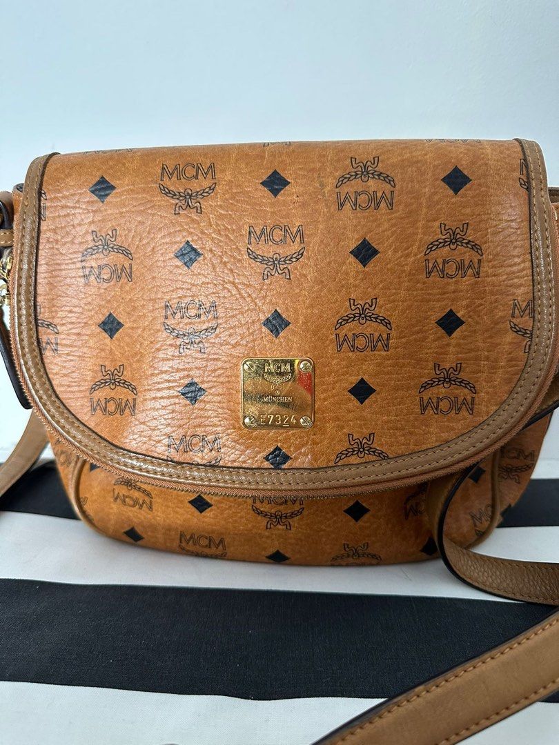Leather crossbody bag MCM Brown in Leather - 30647888