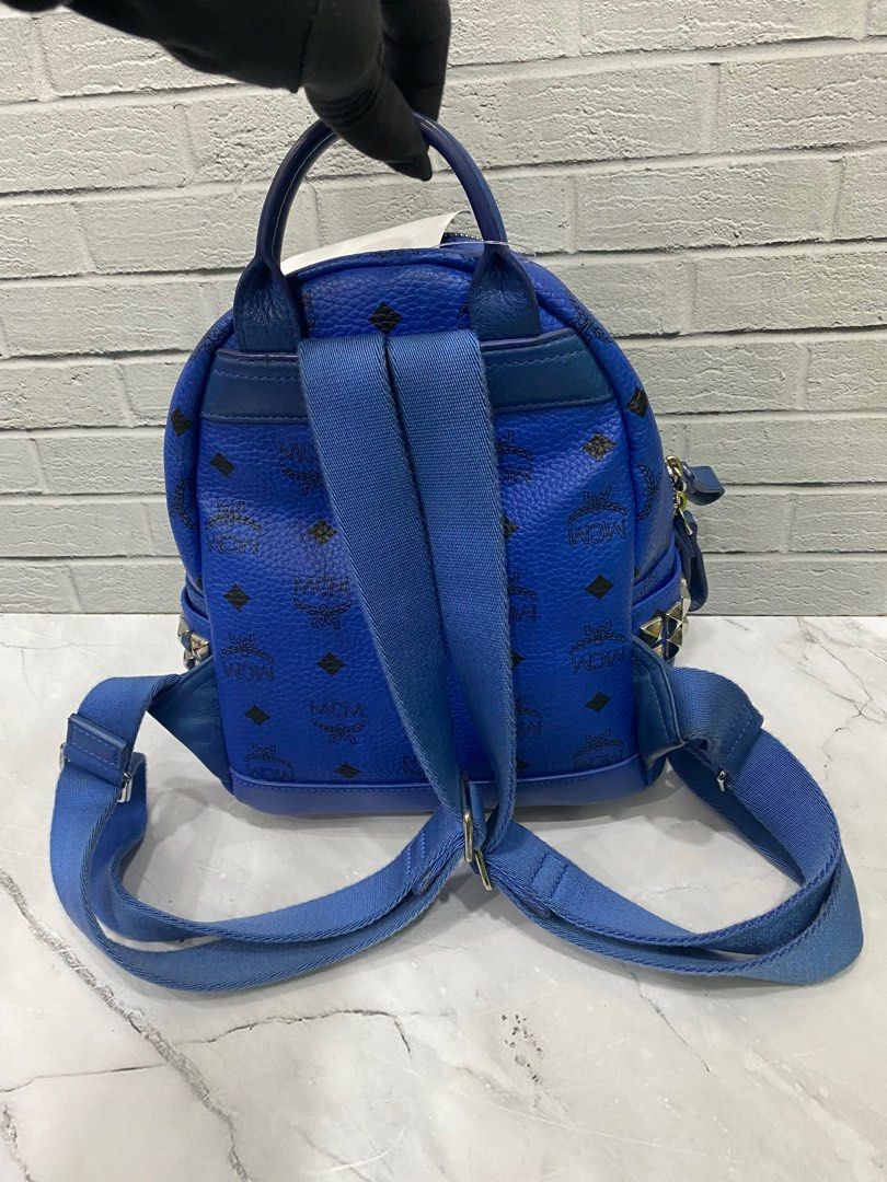 MCM small backpack blue 2015 SHW Size 20x27x11 Receipt,card,booklet @11,5