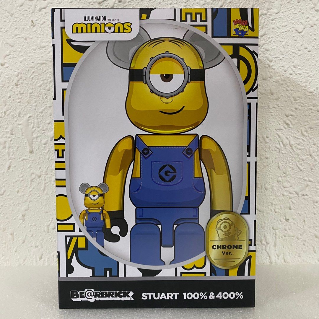 Medicom toys Bearbrick 400% 100% Stuart 全新現貨, 興趣及遊戲, 玩具