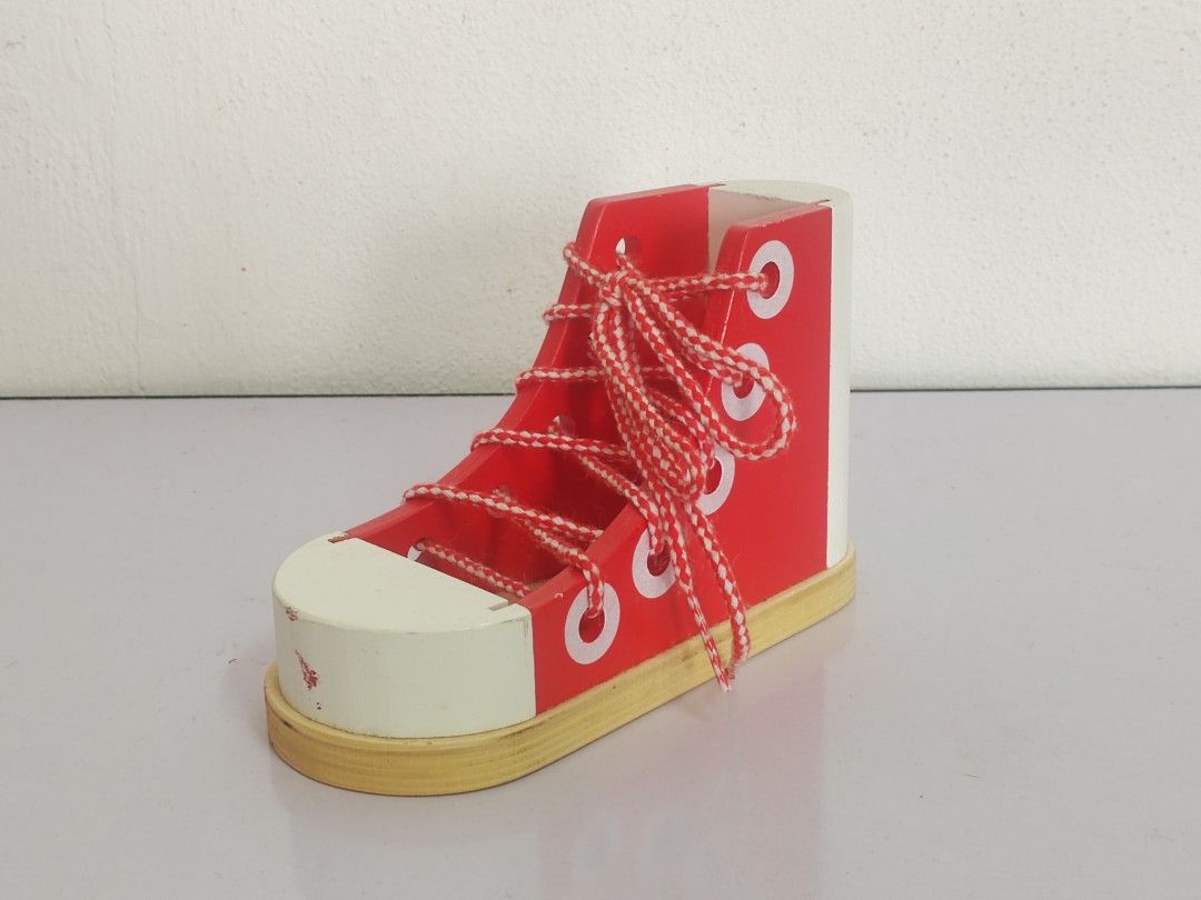 Melissa and doug sale wooden shoe
