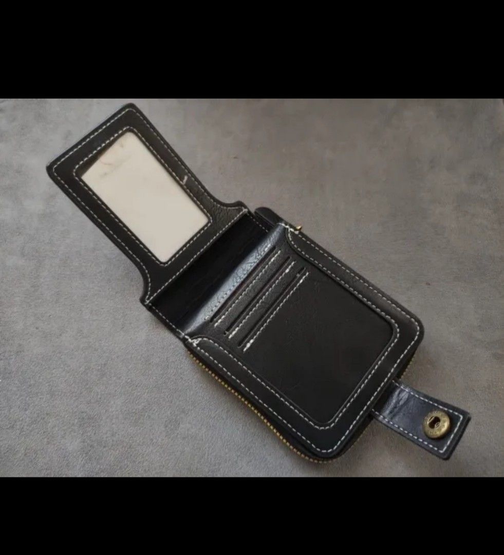 Coin Notes Wallets Men women pu leather tri-fold cards notes coins wallet, Men's Fashion ...