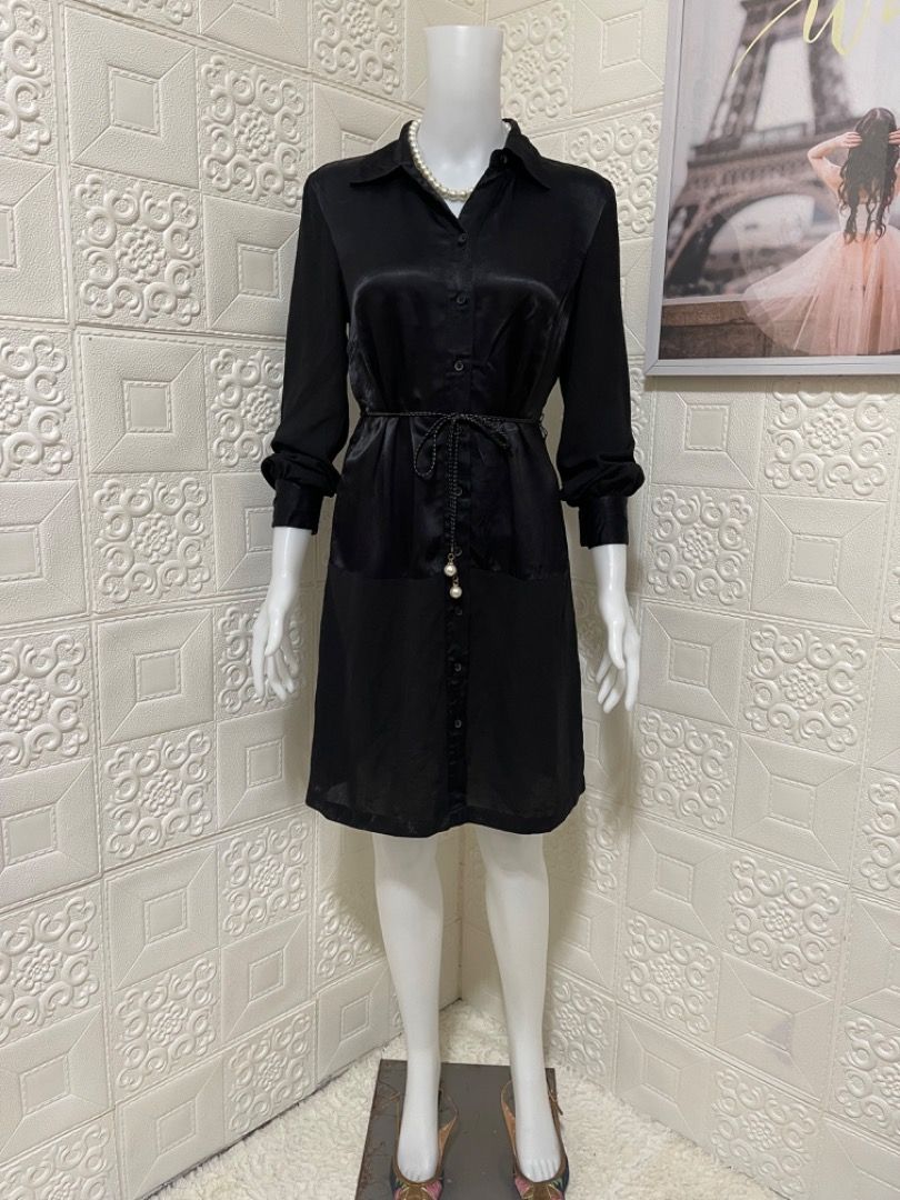 Michael kors black shirt dress online