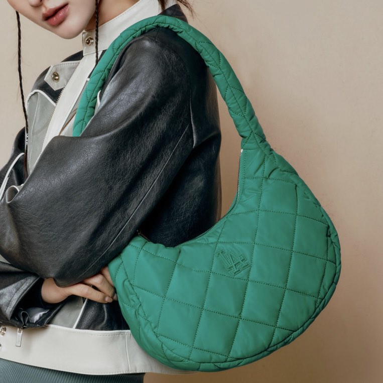 Quilted Hobo Bag by MLB👀