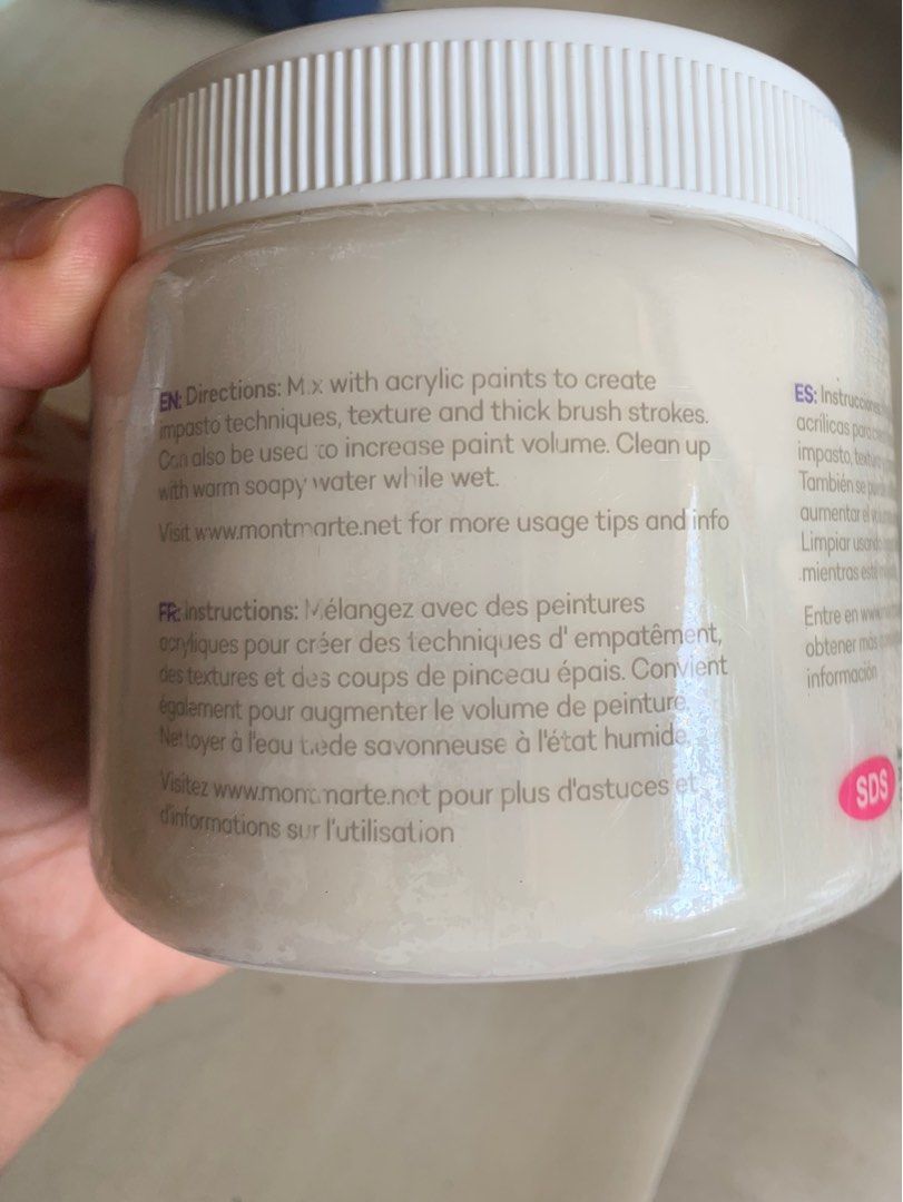 Monte Marte impasto medium (Category: Other Stationery & Craft) located in Singapore. Submitted by ethnicdiva (Listing ID 1251663018, Image 4). Description: Mont Marte impasto medium 500ml Sealed bottle Used in impasto painting , texture, modelling, craft etc.