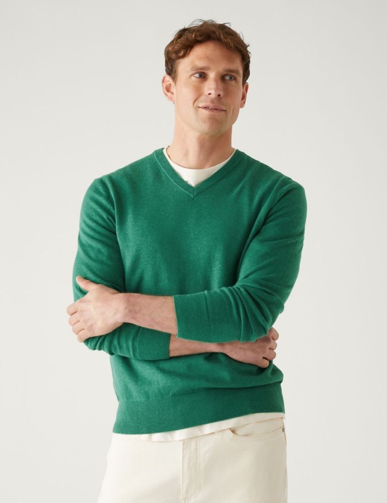 Pure Extra Fine Lambswool V-Neck Jumper, M&S Collection