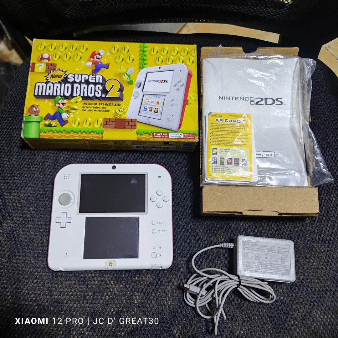 Nintendo 2DS Scarlet Red with Super Mario Bros Game pre installed