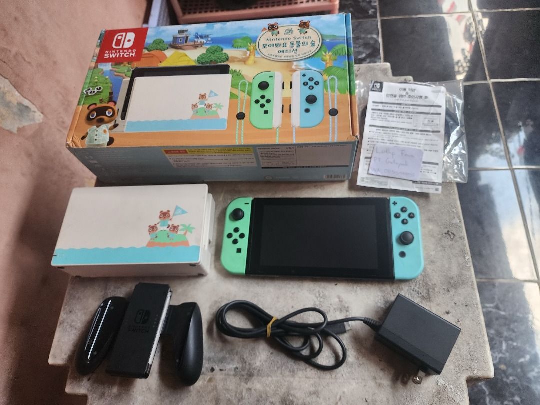 Nintendo Switch v2 Animal Crossing ACNH Limited Edition Fullset 10 ...