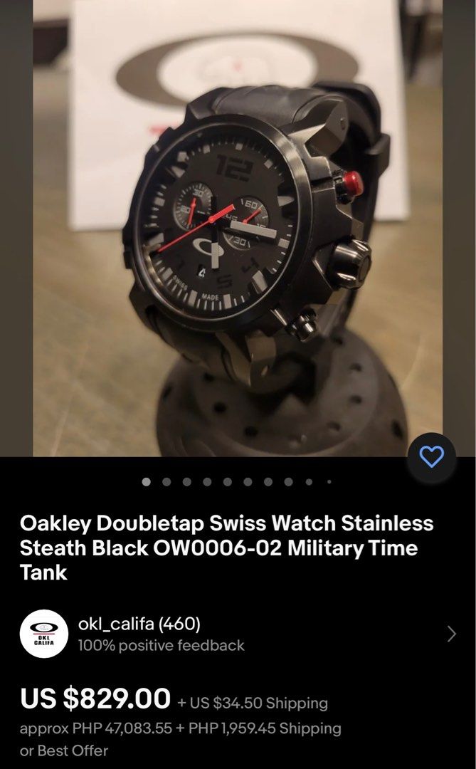 Oakley double hotsell tap watch
