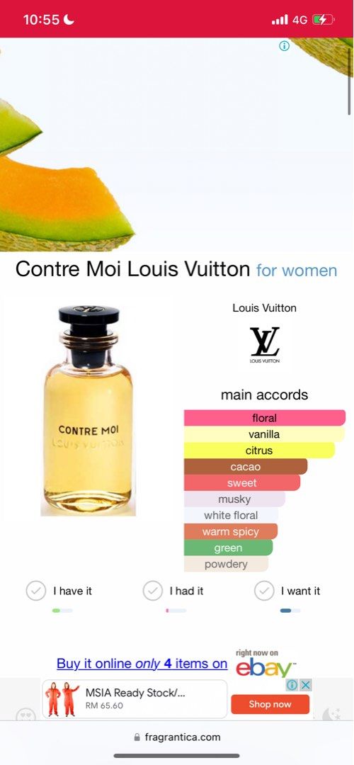 Contre Moi Louis Vuitton LV for women 100ml US Tester