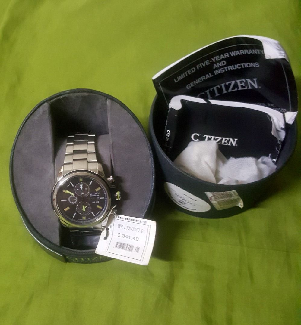 Citizen eco drive discount chronograph wr100 manual
