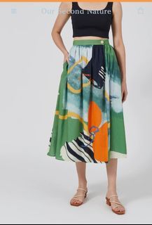 Our second nature coadt wrap midi skirt