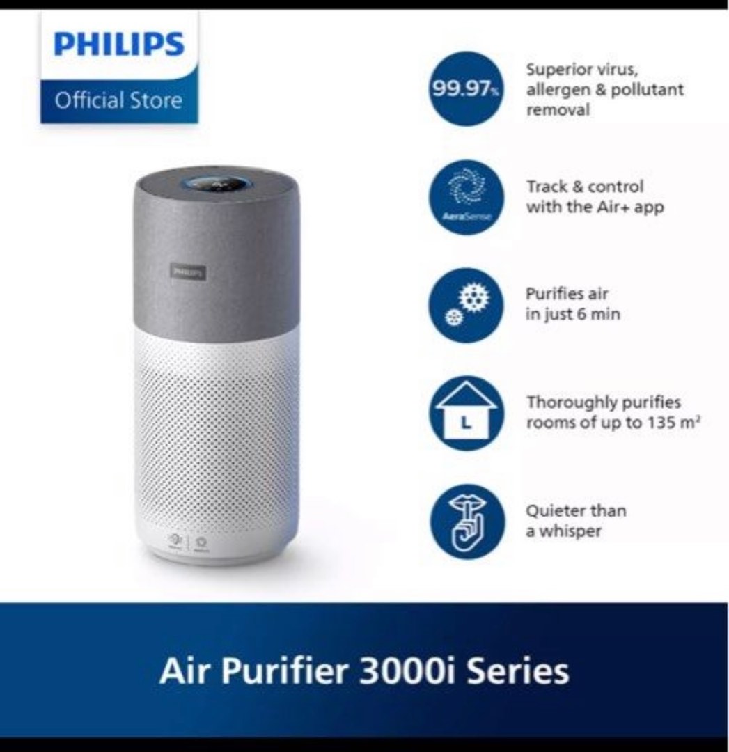 Philips Air Purifier 3000i Series, TV & Home Appliances, Air Purifiers & Dehumidifiers on Carousell
