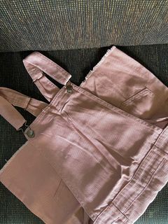 Cotton On Pink Denim Overall Dress