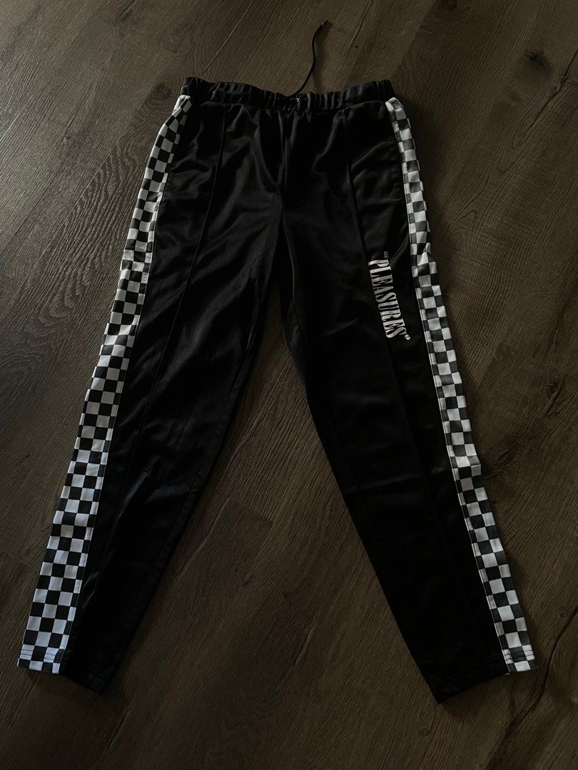 Checker sales track pants