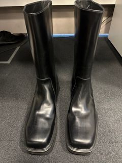PRADA black calf boots