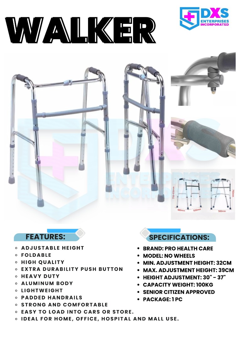 PROHEALTH WALKER WITHOUT WHEELS, Health & Nutrition, Medical Supplies