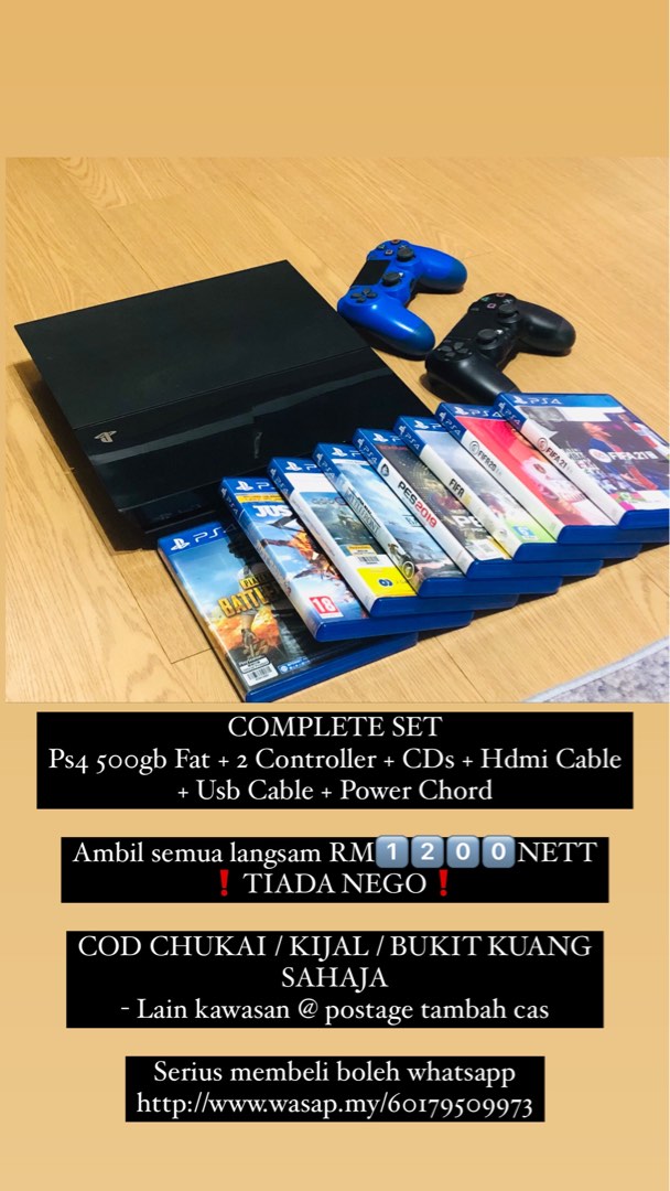 Ps4 Complete Set + Cds, Video Gaming, Video Game Consoles, PlayStation