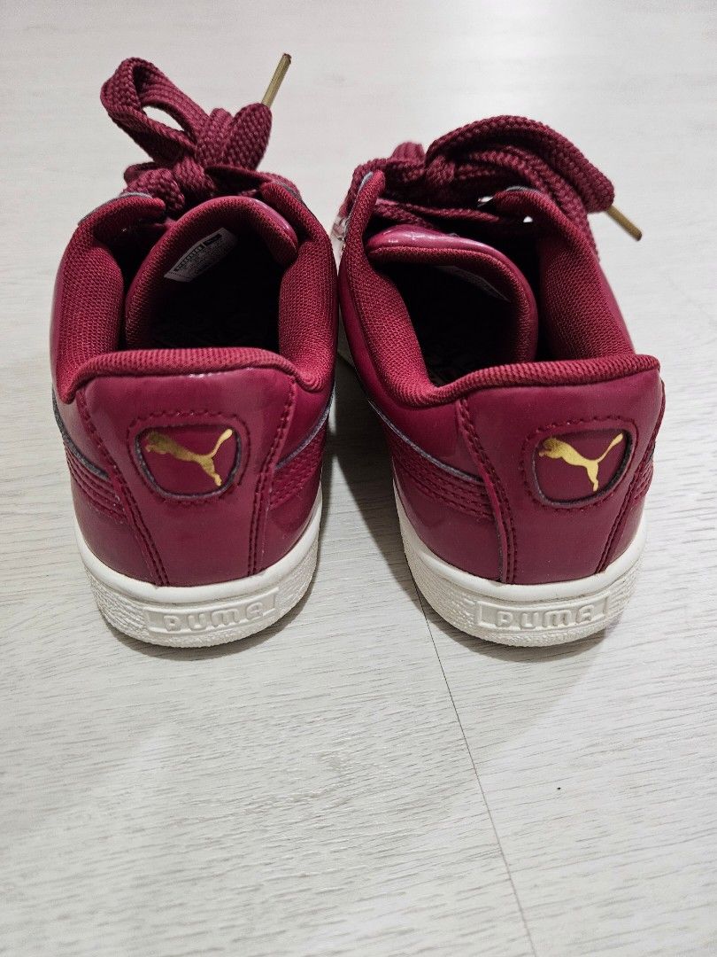Puma basket heart purple outlet