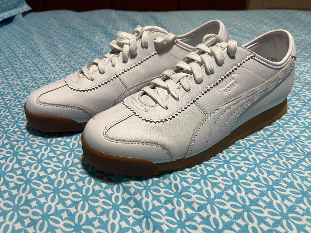 Puma roma clearance white gum