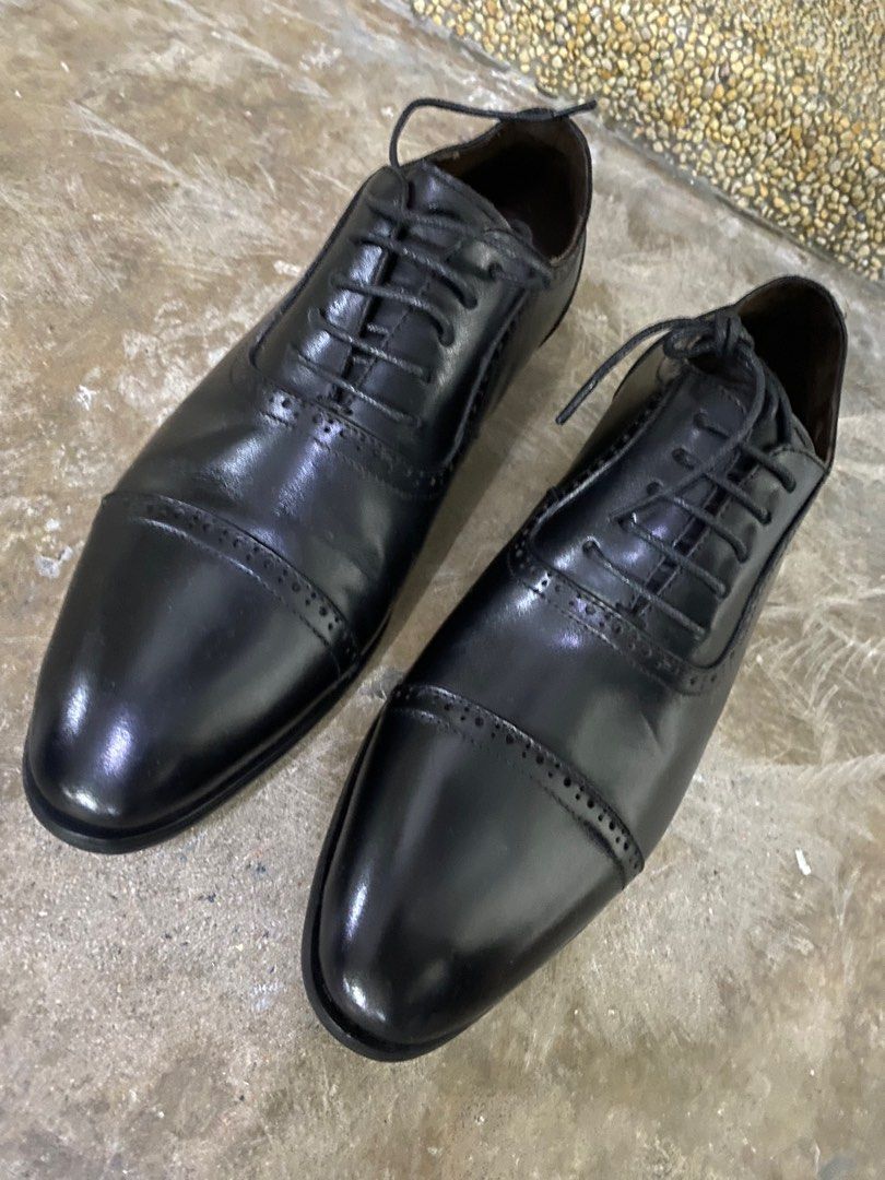 Quarter Brogue Captoe Oxford Black