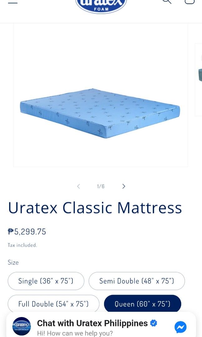 Queen Size Uratex Mattress with Back Care Topper on Carousell