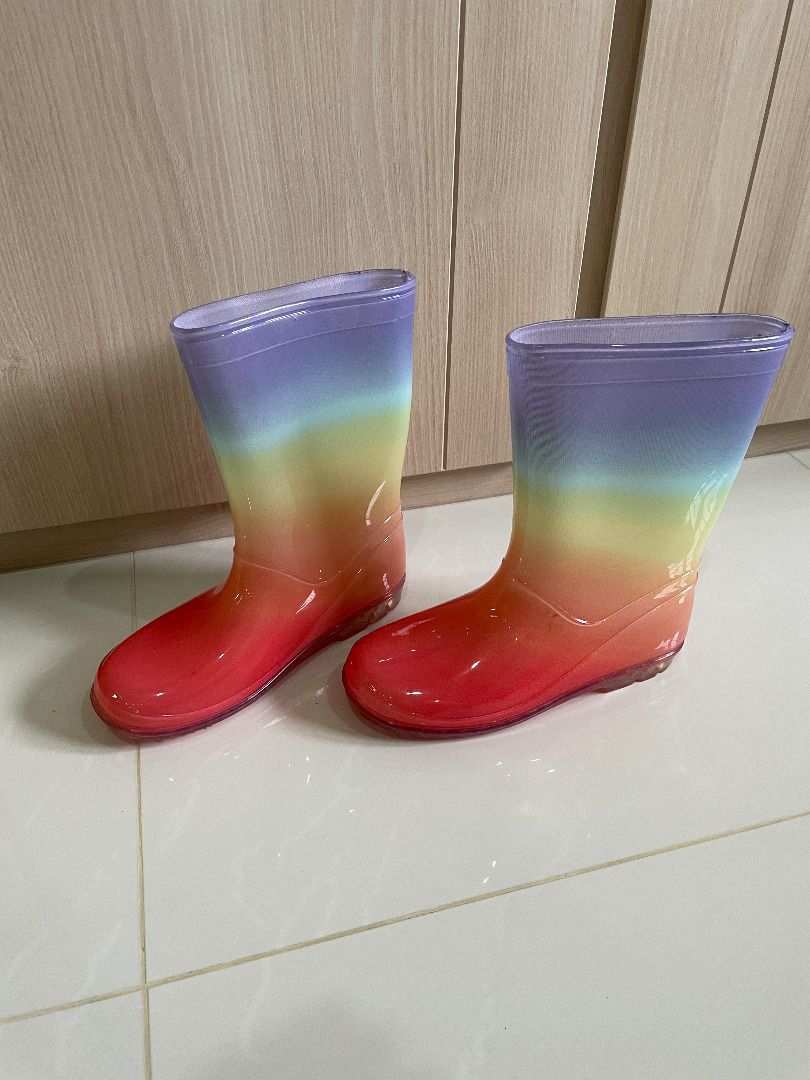 Rainbow boots hotsell girl