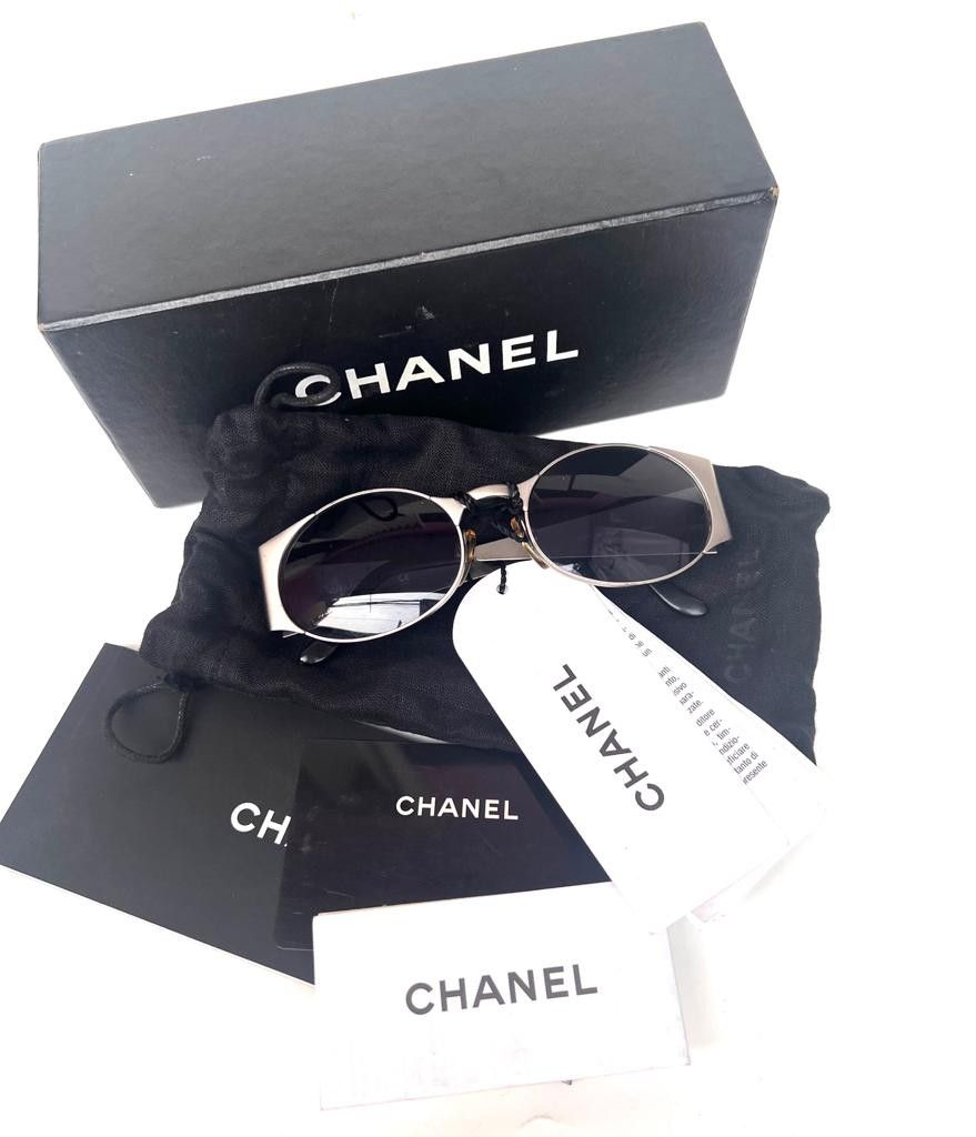 Coco Chanel Chanel Vintage Shades CHANEL CC Logo COCO Black Shield