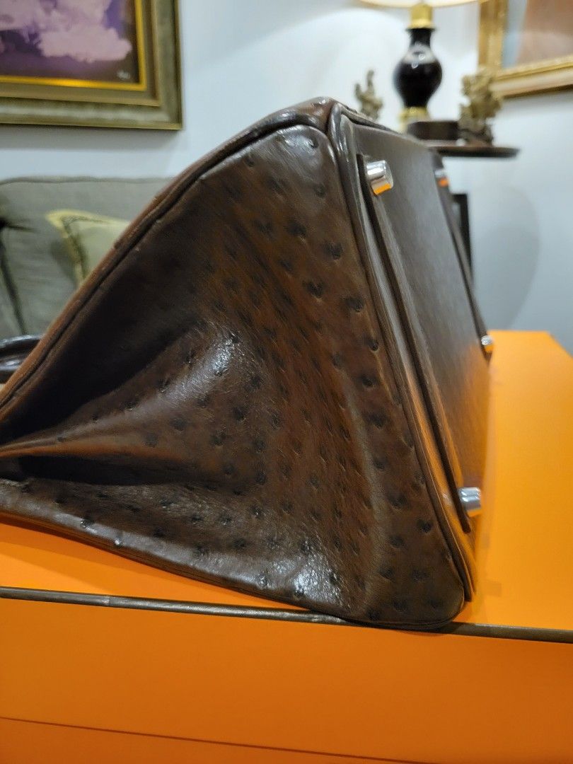 HERMÈS Vintage Ostrich Birkin 35 Bag Handbag Rare
