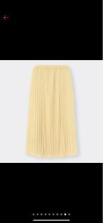 Rok GU Plisket | Uniqlo UNQ Skirt Pleated Pleates Yellow Kuning Soft