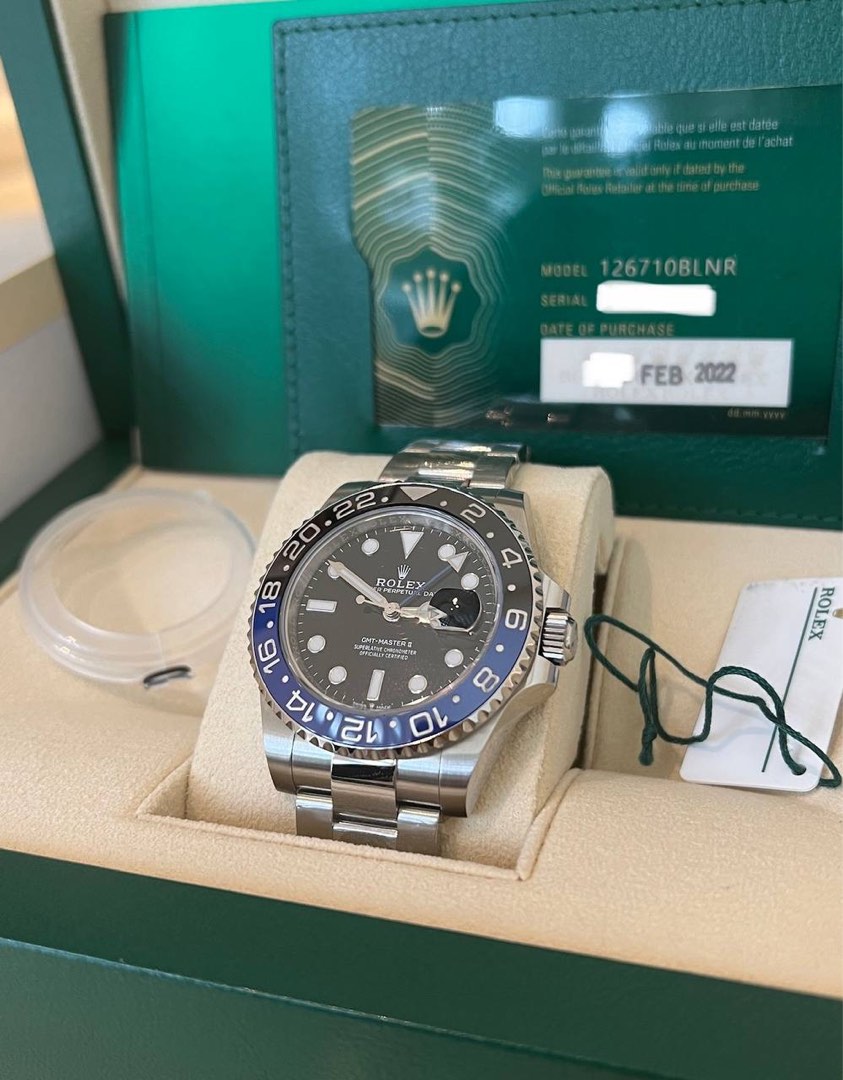 Rolex GMT Batman 126710BLNR, Men's Fashion, Watches & Accessories