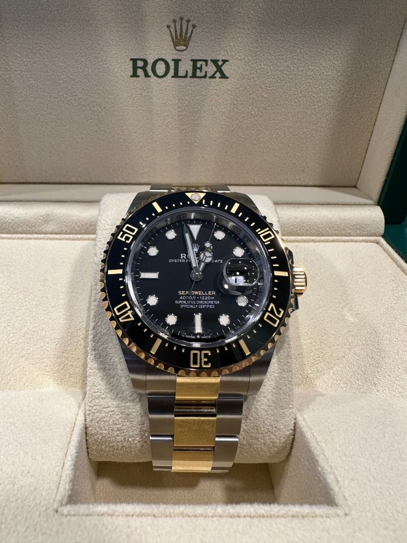 ROLEX SEA DWELLER HALF GOLD BLACK DIAL 126603 Luxury Watches on