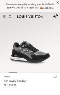 Louis Vuitton Run 55 Sneaker BLACK. Size 38.0