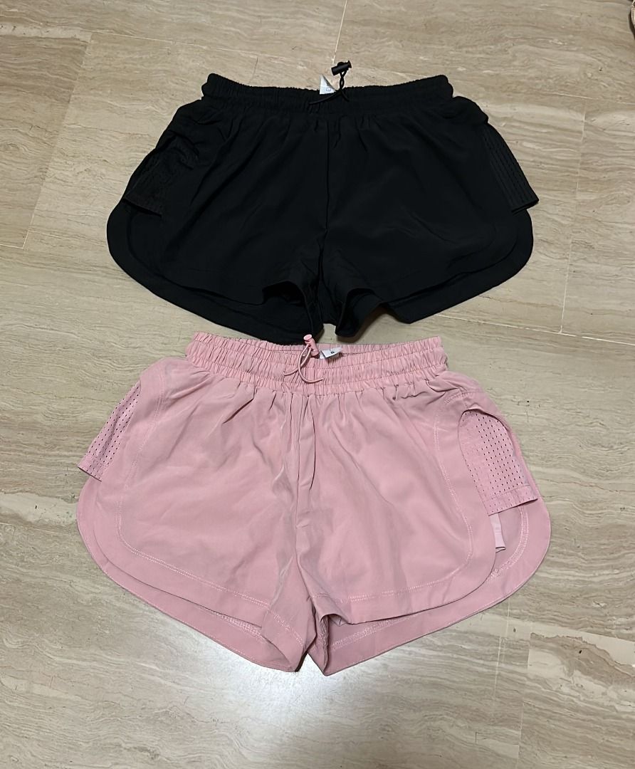 Lulu dup Running Short Size S in Pink / Black, Women's Fashion